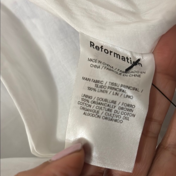 Reformation Davila Linen Dress size 6 - Picture 4 of 7